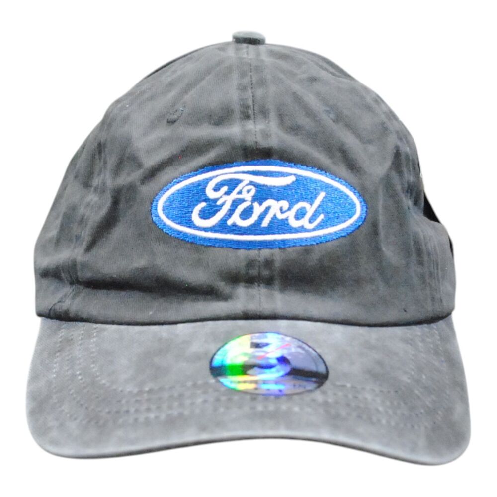 Ford  Gray canvas Ball Cap Hat Adjustable
